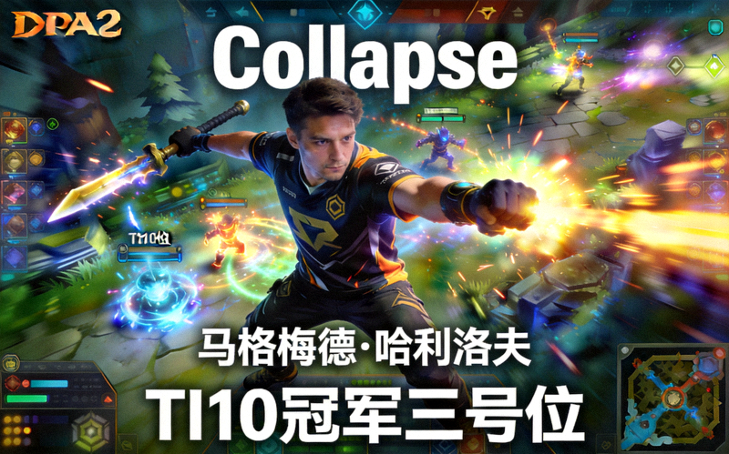 Collapse马格梅德·哈利洛夫DOTA2比赛精彩时刻 - TI10冠军三号位