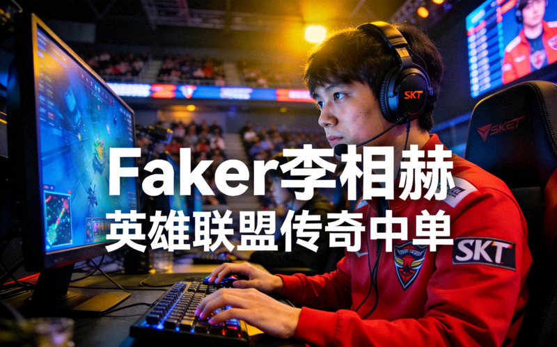 Faker李相赫选手在比赛中专注操作 - 英雄联盟传奇中单